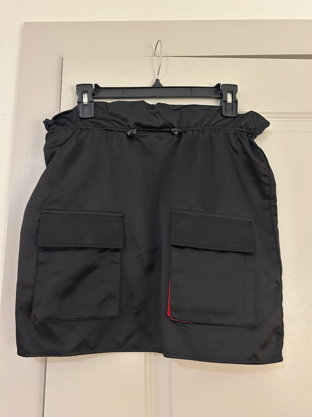 Black Mini Skirt with Cargo Pockets